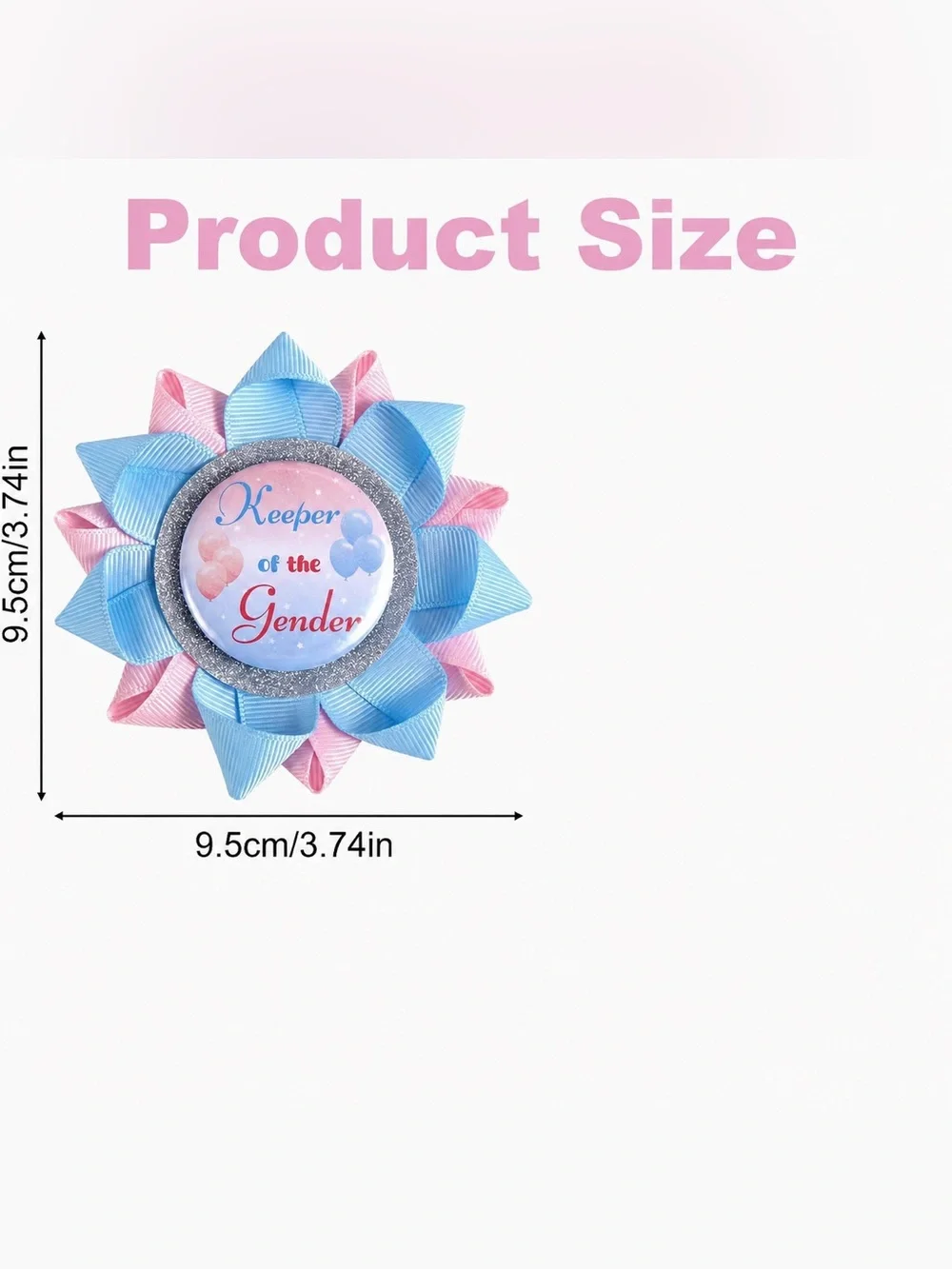Keeper of the Gender Pink & Blue Ribbon Pin